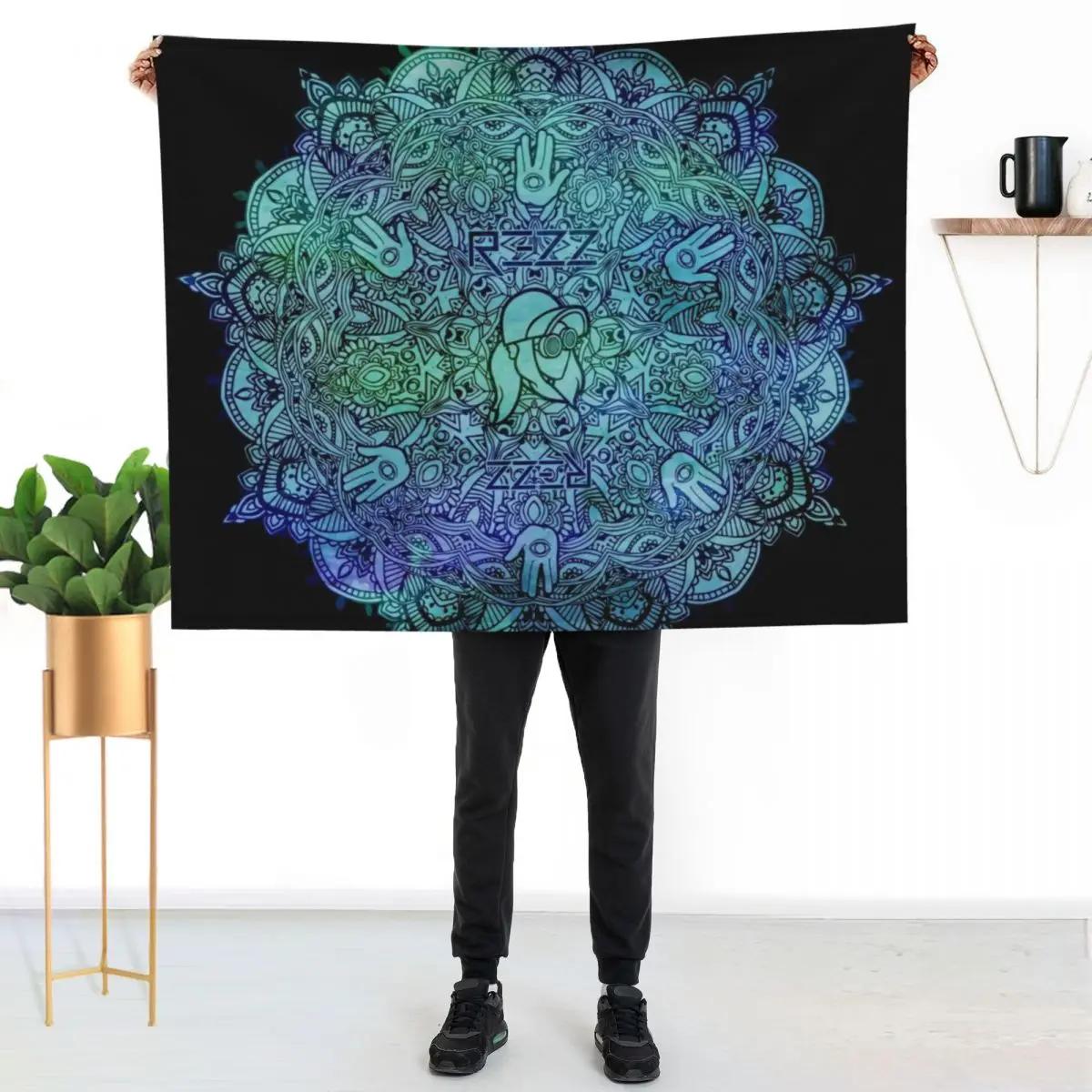 

Rezz Mandala Throw Blanket Decorative Soft Throw Blanket for Couch Sofa