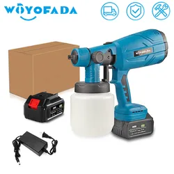 PISTOLA DE PULVERIZACIÓN eléctrica inalámbrica azul, 1000ml, desinfección doméstica, esterilización, pulverizador de pintura portátil para batería Makita de 18V