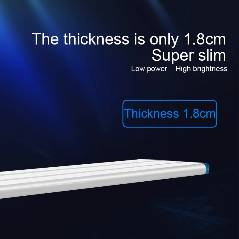 Luz LED superfina para acuario, plantas acuáticas, 18-75cm, extensible, impermeable, lámpara con clip
