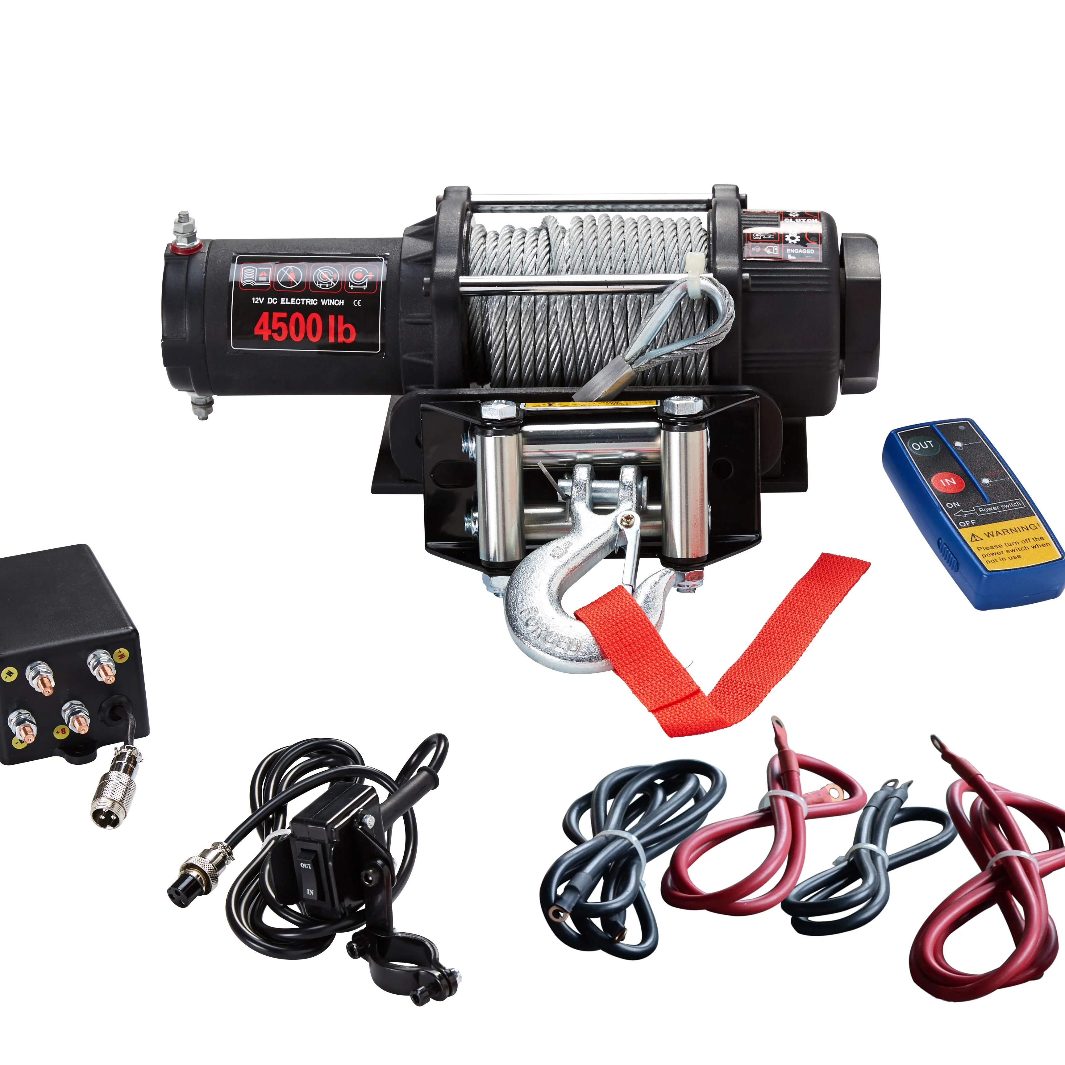

12v Winch 4500lbs Electric Winch Steel Ropes And Synthetic Ropes Winch