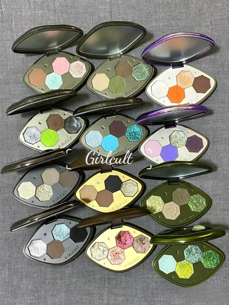 

Girlcult 4Colors Eyeshadow Shimmer Shiny Chameleon Smoke Waterproof Soft-Focus Matte Glamour Luxury Eye Palette
