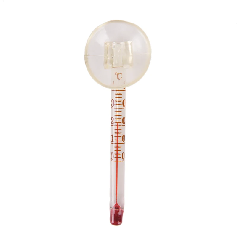 1pcs Glass Meter Aquarium Lab Water Temperature Thermometer With Nice Suction Cup For Lab Experiment 7cm