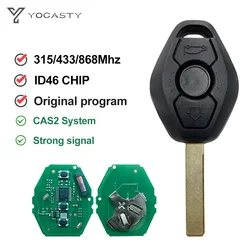YOCASTY 3 Buttons EWS System Remote Key 2 Track For BMW X3 X5 Z3 Z4 3 5 7 Series with HU92 Blade PCF7942-44 2004 2005 2006 2010