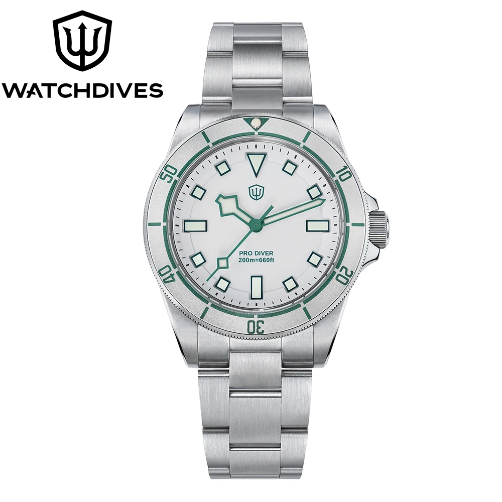 Watchdives WD1969 PRO Herren-Quarzuhr, Saphirglas, leuchtend, wasserdicht, VH31Sweep-Sekunden-Uhrwerk, Edelstahluhren