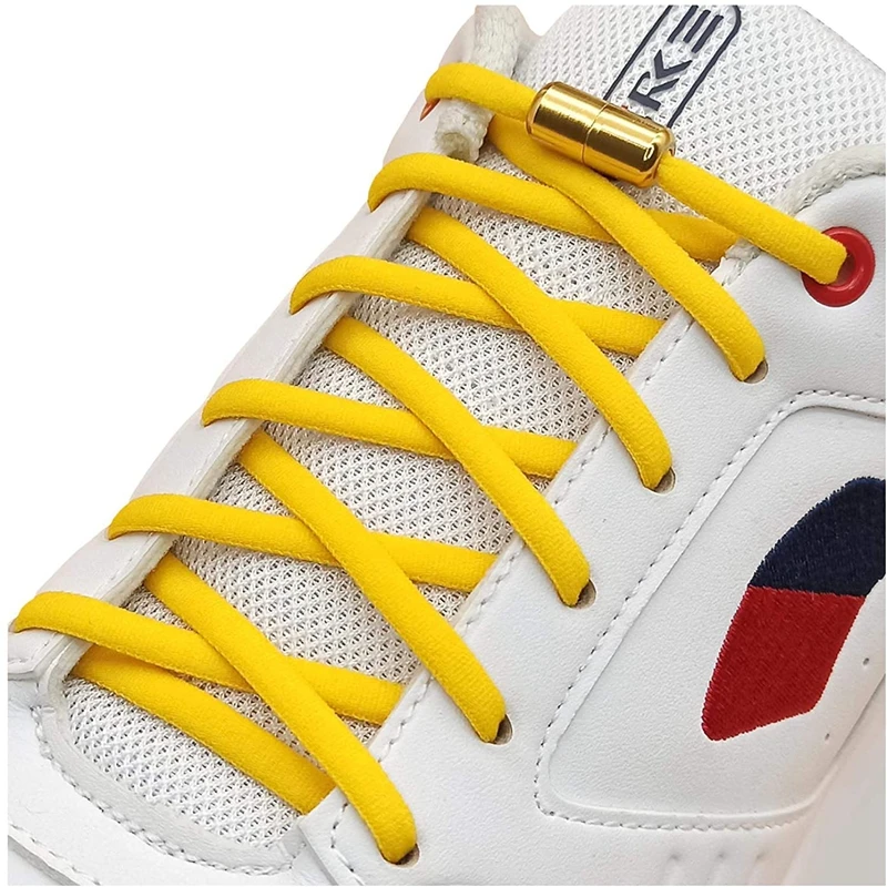 1Pair No Tie Shoelaces Elastic Semicircle Shoe Laces For Kids Adult Metal Lock Sneakers Shoelace Boot Lazy Laces Shoe Strings