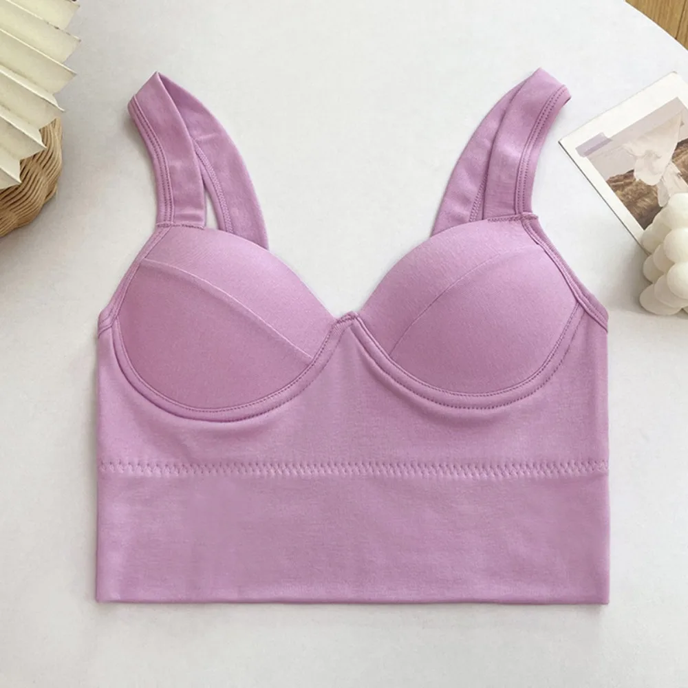 Tank Top Women Sports Crop Top 3D Fixed Cup Chest Pad Bra Sexy Camis for Women\'s Solid Color Camisole Summer Tops Women Clothing