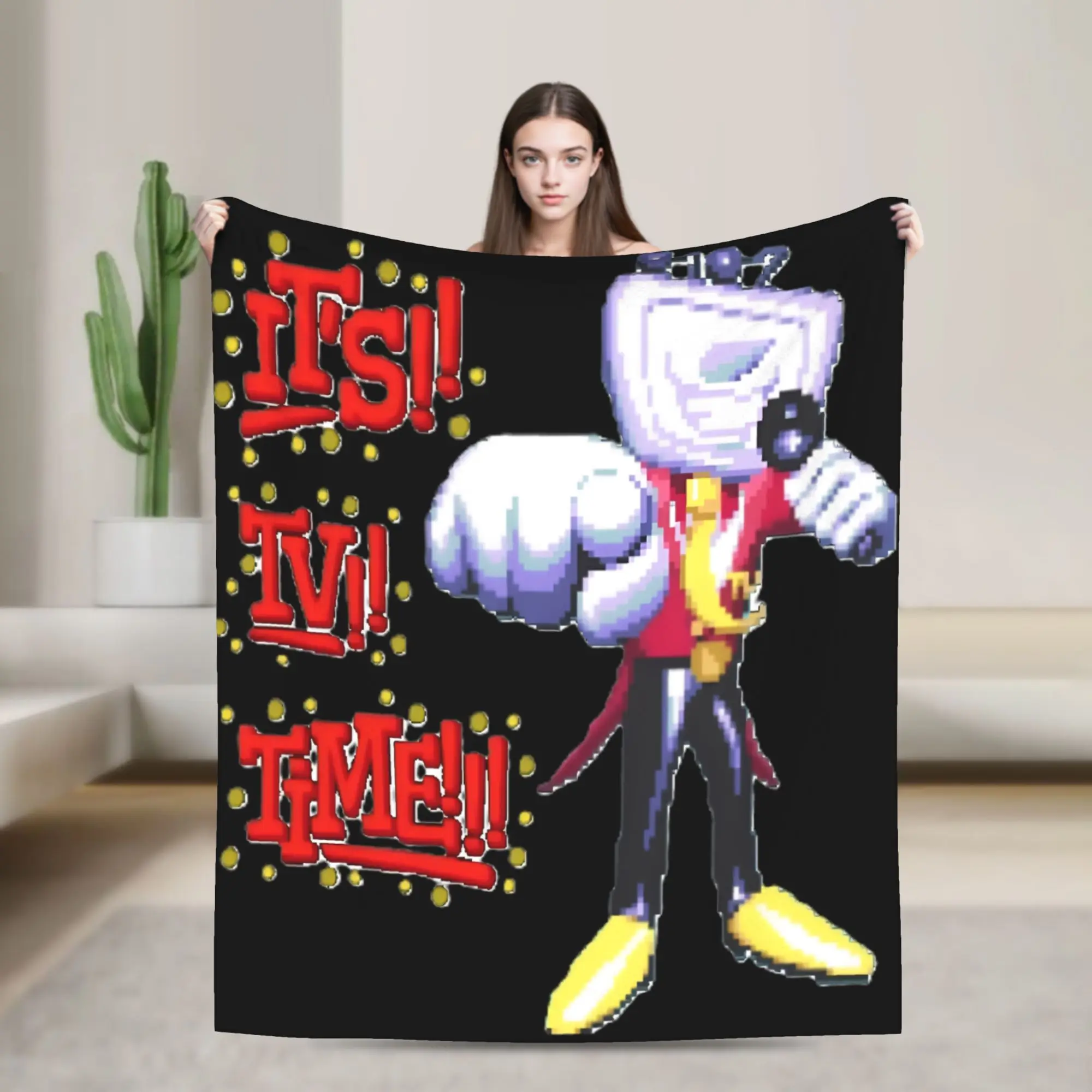 Deltarune Mr Tenna Blanket Airplane Travel Flannel Bedding Throws For Couch Chair Soft Warm Quality Bedspread Birthday Gift