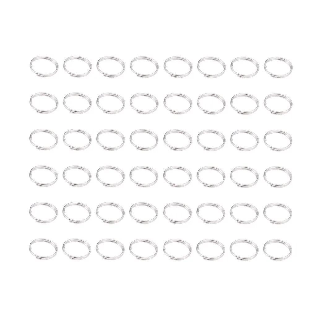 

500Pcs 10mm Open Rings Jewelry Findings Rings Round Shape Double Circle DIY Jewelry Making Materials Set Silver Lightweight