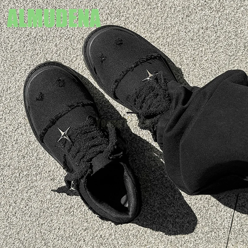 

Mesh Fabric Casual Shoes British Style Lace Up Design Derby Shoes Height Increasing Commuting Thick Soled Big Toe Shoes