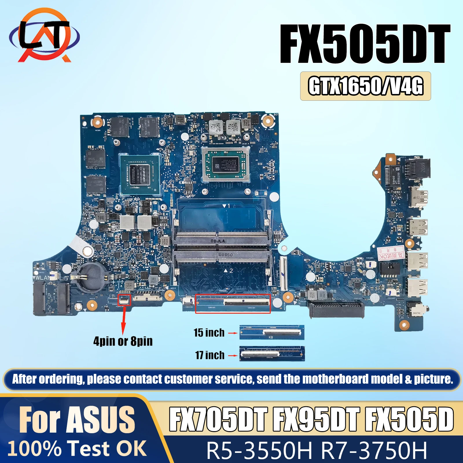 

Материнская плата для ASUS TUF Gaming FX505DV FX505DY FX505GE FX505GM FX505GD FX505DD, 100% тестирование