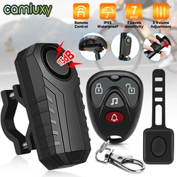 Camluxy 113dB Alarm rowerowy IP55 Wodoodporny motocykl Alarm rowerowy Zdalne sterowanie Zabezpieczenie przed kradzieżą Ochrona przed kradzieżą do wózka na hulajnogę