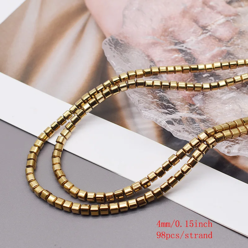 Überzug Gold Farbe Retention Natürliche Hämatit Stein Spacer Lose Perlen Für Schmuck Machen Diy Armbänder Finden