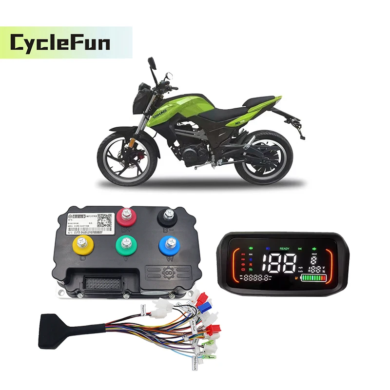 4000W 6000W ND72530 DC 350A Sine Wave FarDriver Hall Sensor Controller With N7 ONE-LIN Display For Electric Dirt Bike Scooter
