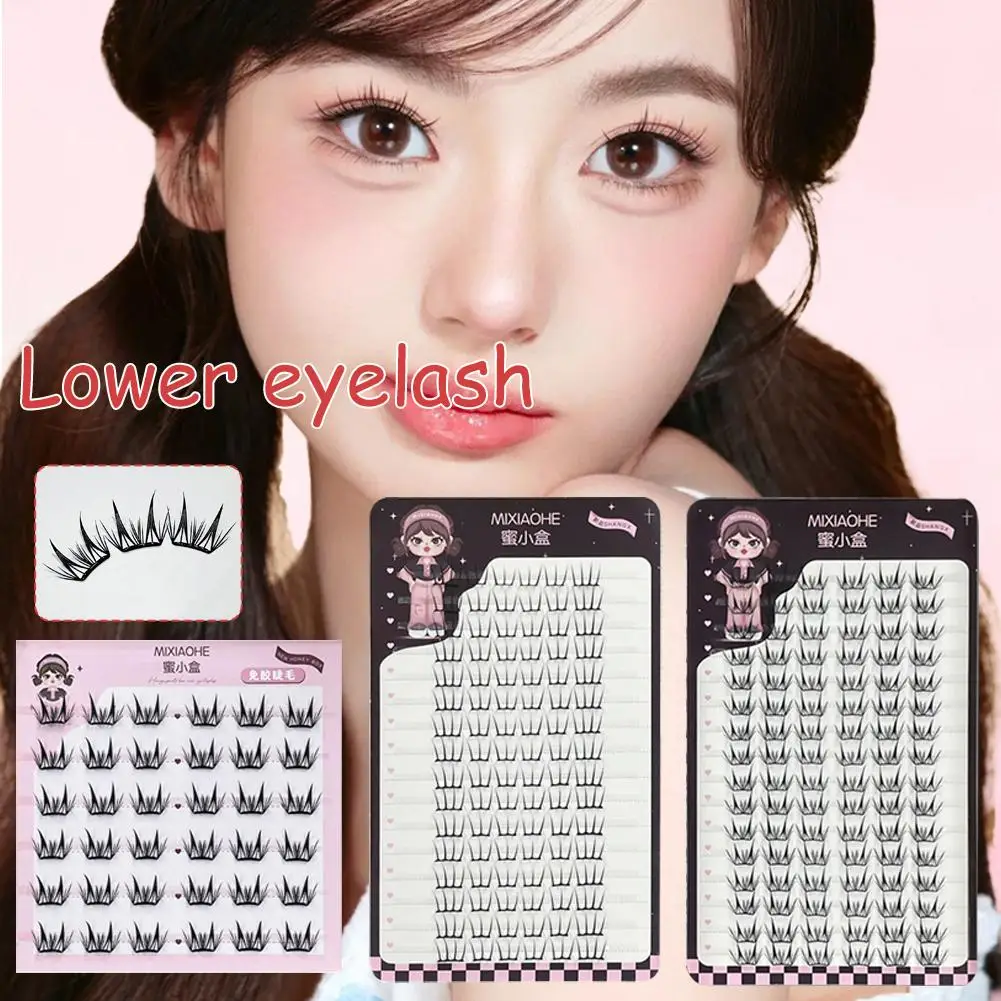 خالية من الغراء الرموش الصناعية مجموعة واحدة 7-12 مللي متر C-كرة لولبية نمط الغزلان الرموش كاذبة ذاتية اللصق الكورية الطبيعية كاذبة Eyel Z8V3