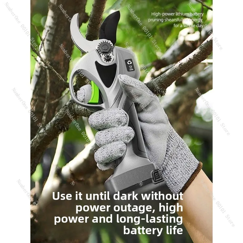 Rechargeable Electric Pruning Shears for Fruit Tree High Branch Lithium Ion Garden Scissors Cordless Cutter
