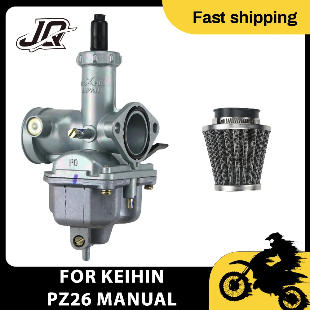 

For Heihin PZ26 Carburetor With Air Filter For Honda CG125 CB125 XL125S TRX250 TRX 250EX Recon 125cc ATV Dirt Motorcycle Carb