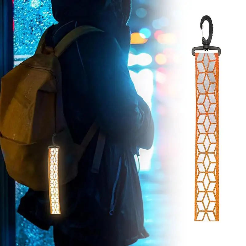 Safety Reflector Pendant Safety Clothing Backpack Keychain Straps Lightweight And Portable Outdoor Tool For Running Cycling