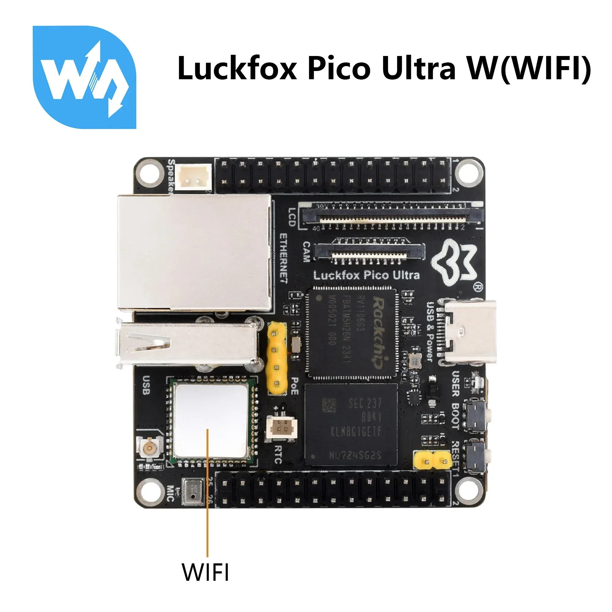 Luckfox Pico Ultra RV1106 RISC-V Linux Board Integrated ARM Cortex-A7/RISC-V MCU/NPU/ISP Processors With 8GB EMMC