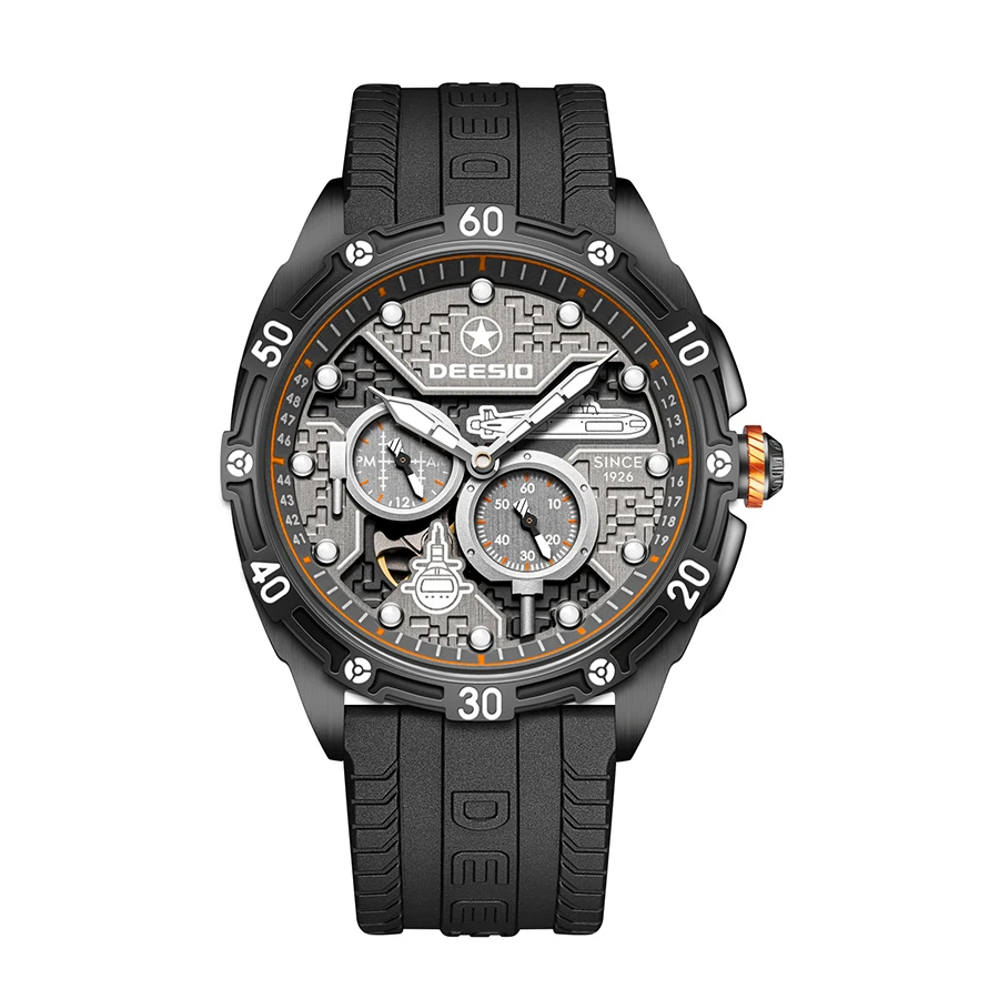 

Deesio Men's Watch 2024 Automatic Mechanical Hand Clock Japan Movement 24 Hours Small Dial Luminous Waterproof Gifts To Friends