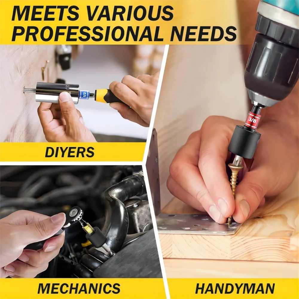 تمديد مثقاب مرن محول مأخذ التوصيل عرافة عرقوب 105 °   مفك براغي مرفق مثقاب الزاوية اليمنى 90 °   لقم بزاوية