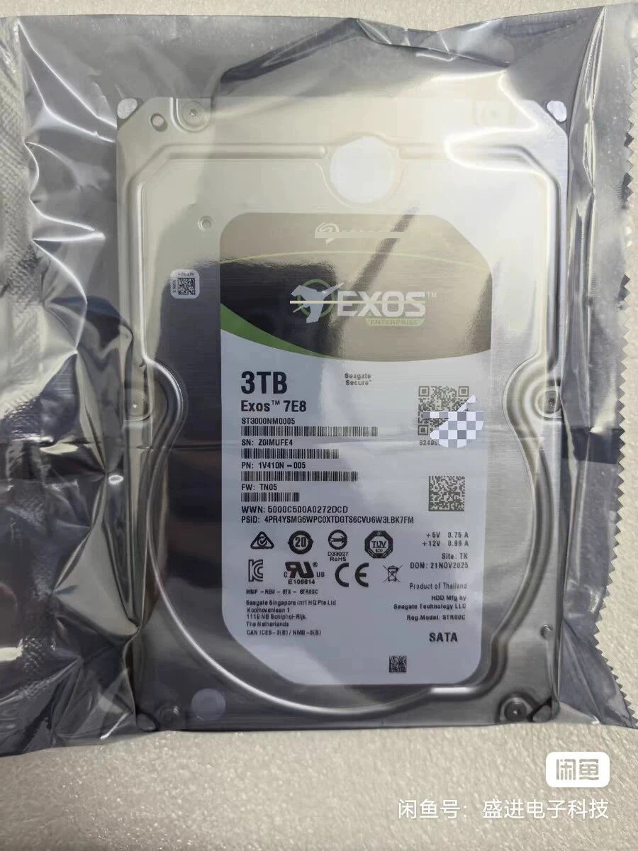 NUOVO ST3000NM0005 3TB 7200RPM SATA 6.0 GB/s 128 Hard Drive Nuovo