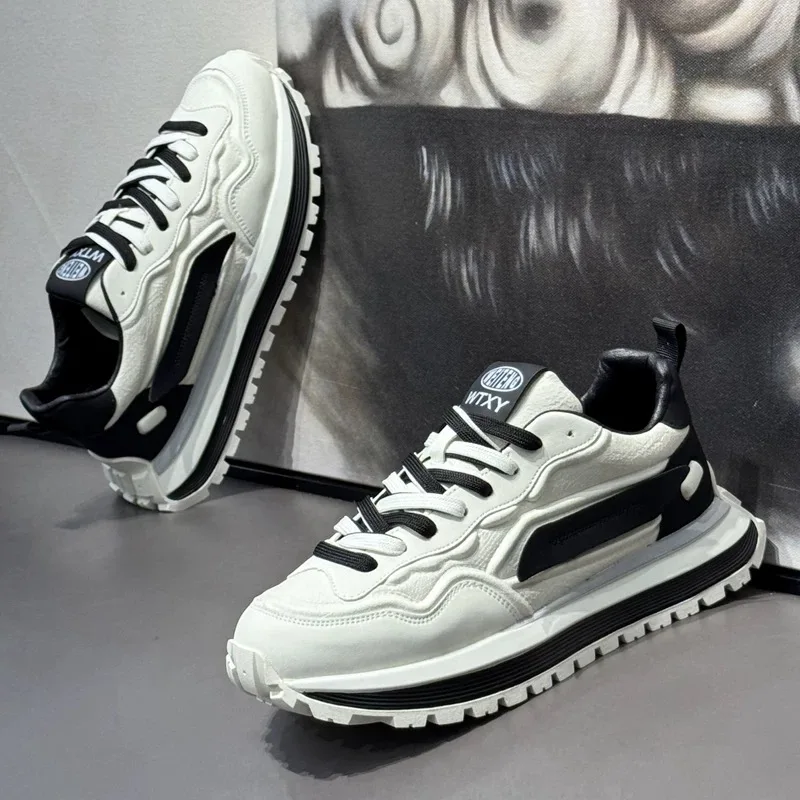 

New 2026 Men's Running Shoes Casual Sporty Dad Style Thick Bottom Fashionable Spring Season Versatile Student Friendly Sneakers