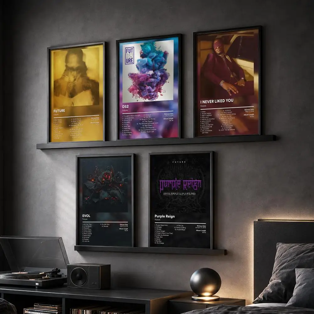 F-Future Rapper Album Painting Calligraphy Canvas Poster Hallway Bedroom Living Room Home Bar Decoration Interior Wall