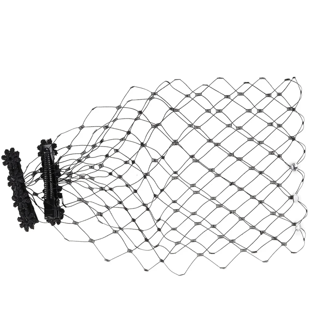 

Mesh Lace Rhinestone Veil Headband Chic Wedding Cocktail Tea Party Fascinator Elegant Hair Accessory for Women