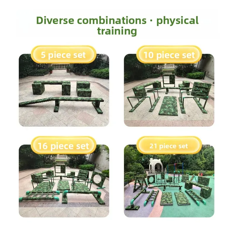 Children Physical Training Obstacle Equipment Camouflage Running Climbing Sensory Integration Training Gear for Kids