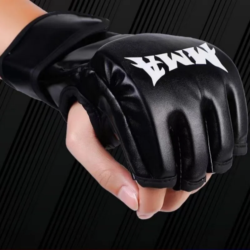 Guantes de boxeo, guantes de entrenamiento de Taekwondo de combate libre, protección de manos, amortiguador de tela PU, cubierta protectora de mano con absorción de impacto