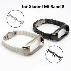 Mi Band 8 Wristband Replacement Ceramic Bracelet for Xiaomi Mi Band 8 Smart Watchband for Women Men with Official Head Adapters