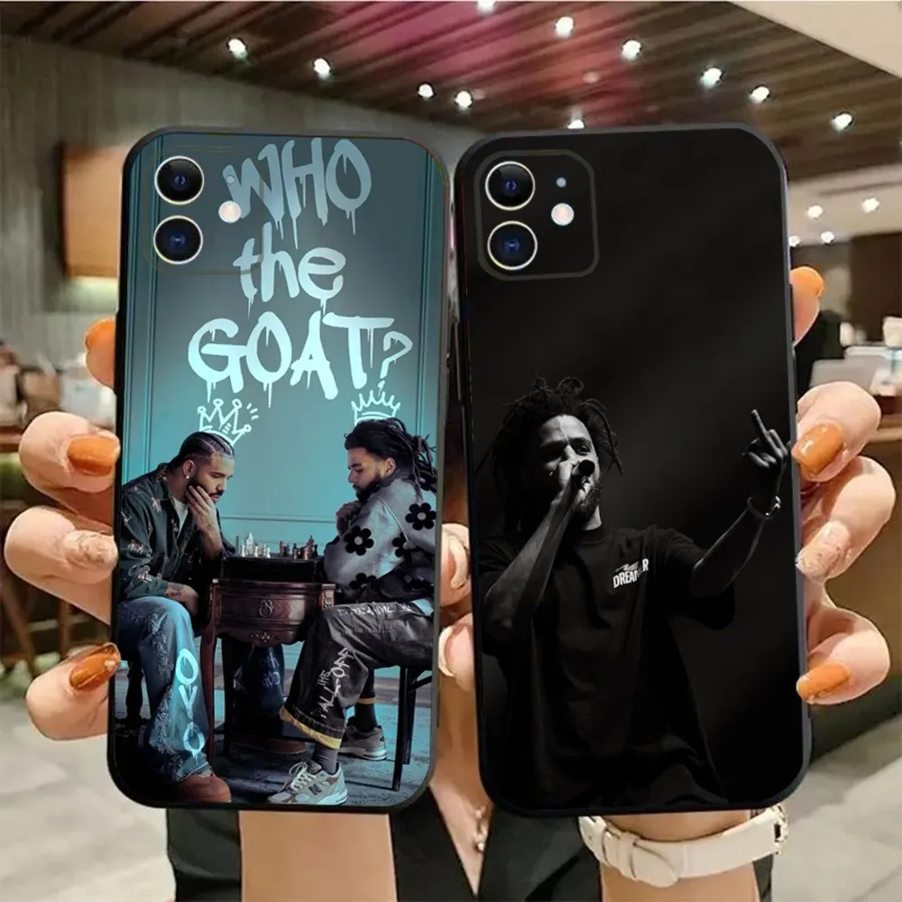 Rapper J Cole Phone Case For iPhone15,14,13,12,11,Pro,Max,Plus,Mini,X,XS,XR,8,7,6,S,Plus,SE Soft Black Case