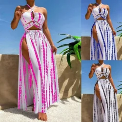 Robe de plage à bretelles croisées pour femmes, maillot de bain sexy, plage, spa, plage, soleil, nouveau