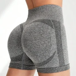 Women Sports High Waist Shorts Knited Slim Leggings Stretch Hip Lift Gym Trainning Running Fashion Sexy Three Point Yoga Shorts