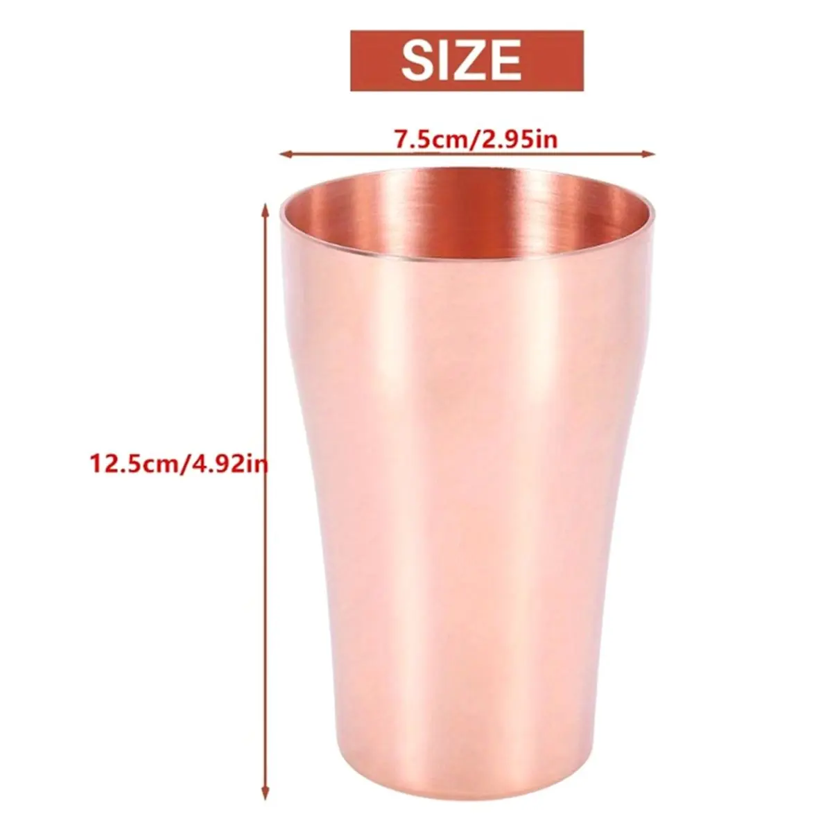 1PCS 400ML Handmade Pure Copper Retro Tea Water Cup Beer Cup Coffee Cup Travel