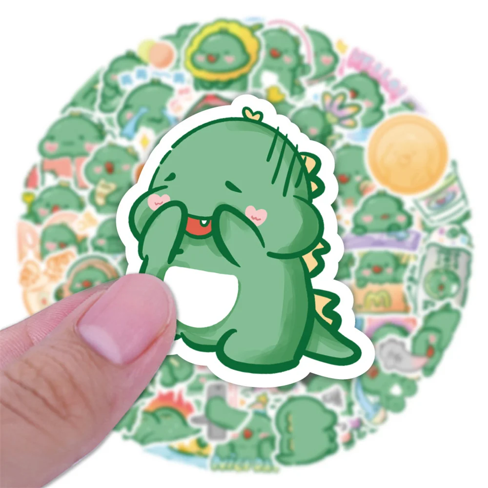 10/30/50PCS Cartoon Dinosaur Animal Personality Graffiti Creative Sticker Desk Guitar Computer  Car Waterproof Sticker Wholesale