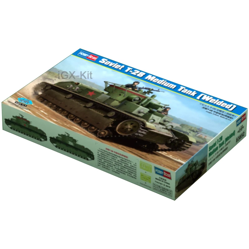 Hobbyboss 83852 1/35 Scale  Soviet T-28 T28 Medium Tank Welded Type  Vehicle Hobby Craft Toy Plastic Model Building Kit