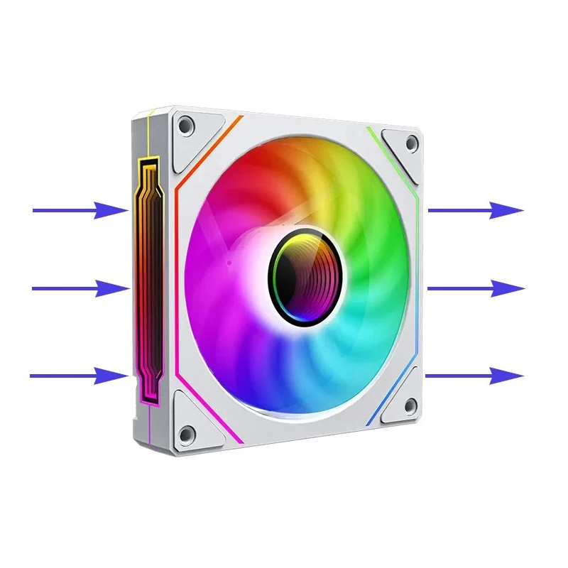 Computerkastventilator PRISM 4 PRO Spiegelcyclus ARGB 120 mm 4-pins PWM PC Stille koelventilator Geluidsarme chassisventilator