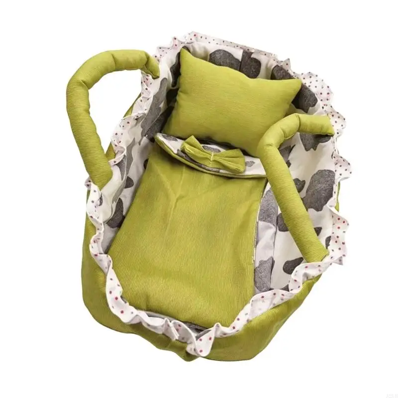Tragbare Hängematte Korb Wiege Mit Kissen 12 Zoll Bett Für 30cm Spielzeug Präsentiert A2UB – Detail 8