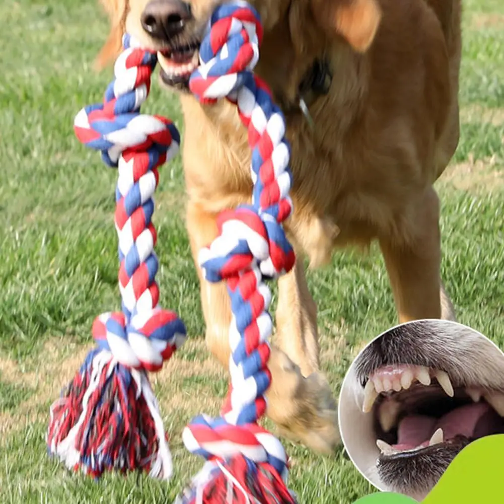 Rope Knot Dog Toy Dog Chew Toys Durable Dog Rope Toys for Chewers Tug of War Game Heavy-duty Chew Toy for Breeds Dental Health