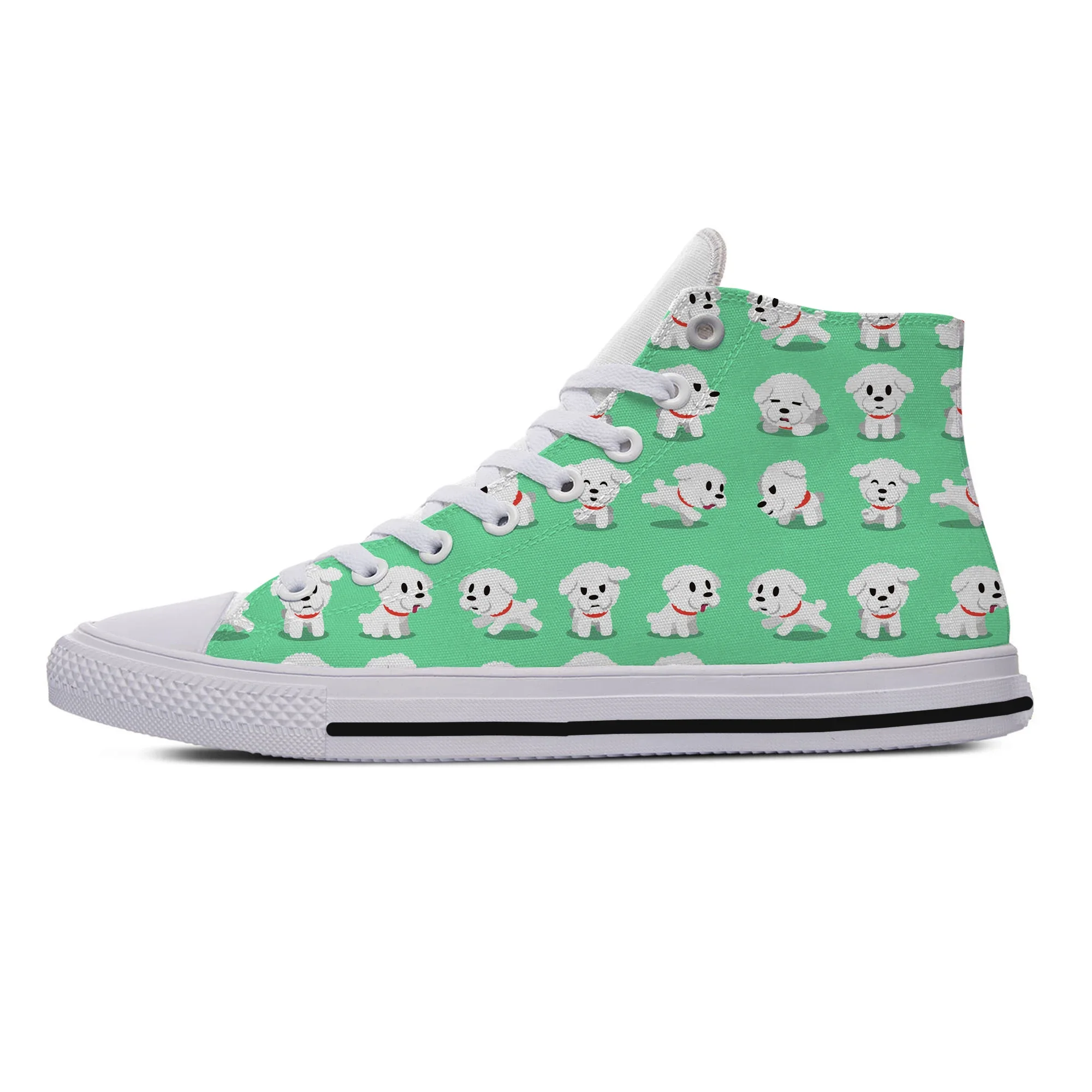 Hot Cool Bichon Frise Dier Hond Cut Kawaii Lichtgewicht Hoge Top Canvas Schoenen Mannen Vrouwen Casual Sneakers Klassieke Board Schoenen