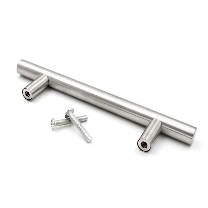 Stainless Steel Handles Diameter 12mm Kitchen Door Cabinet T Bar Straight Handle Pull Knobs Furniture Hardware knobs and pulls