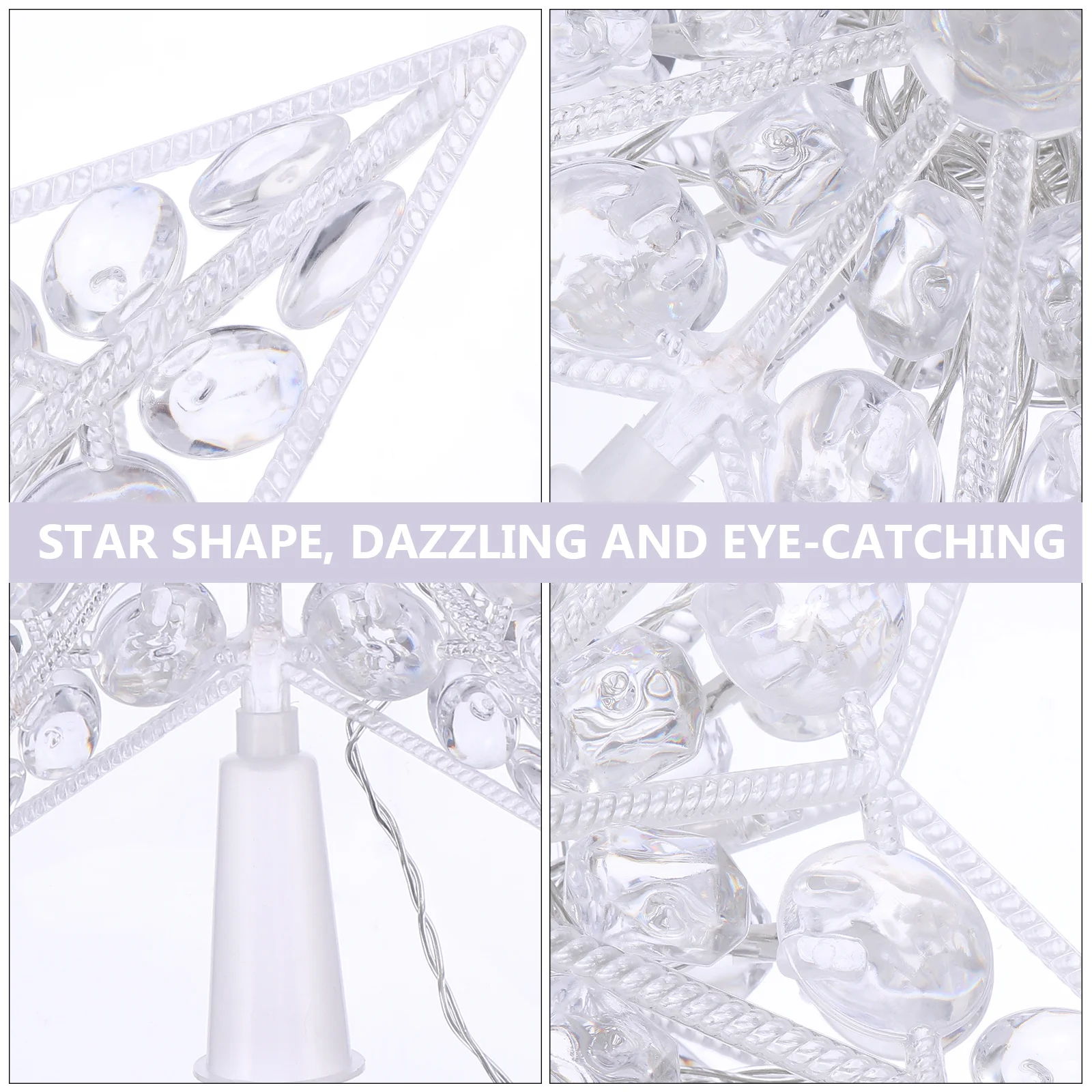 

1Pcs Star Shaped Lamp LED Christmas Treetop Light for Tree Decor Xmas Topper Decoration Festive Party Wedding Holiday Seasonal