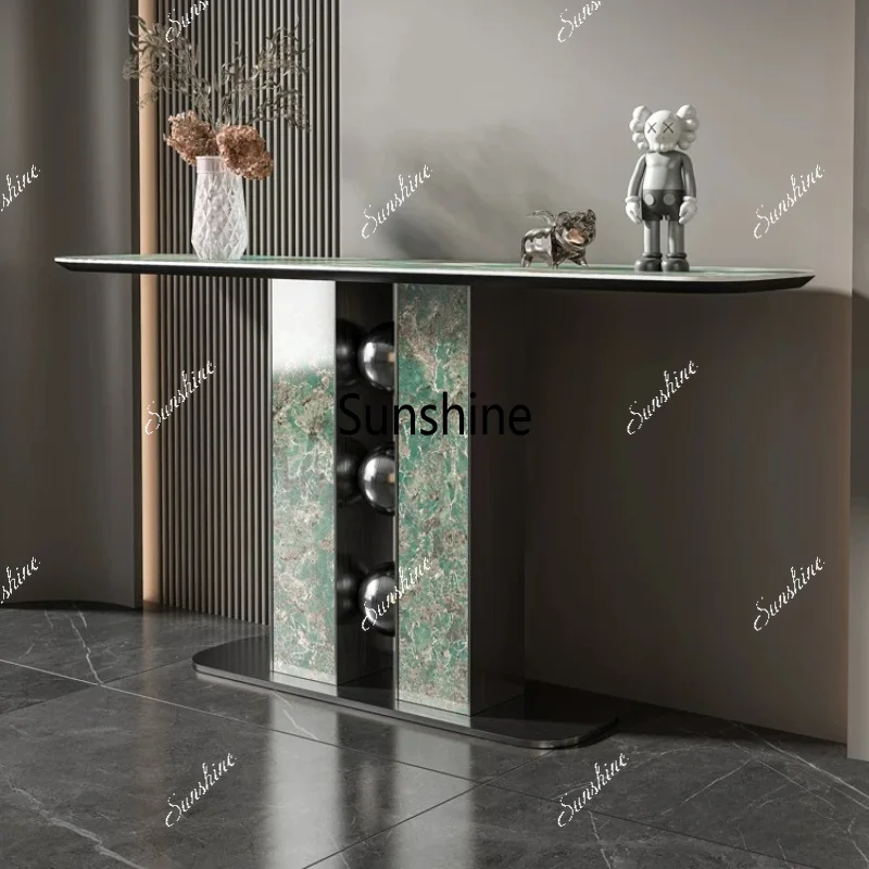 Light luxury entrance table, high-end simple modern corridor against the wall to enter the house