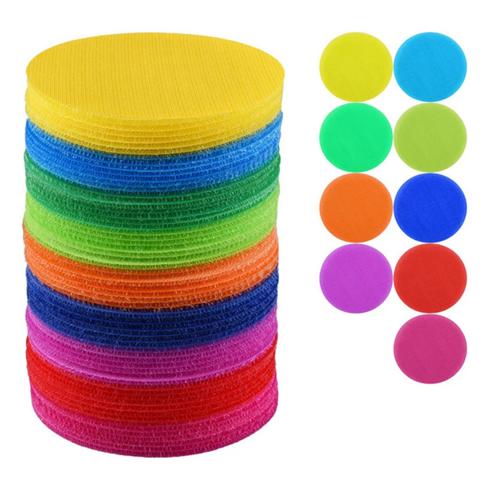 

50 Pcs Carpet Markers Floor Spots Round Colorful Classroom Nylon Non Adhesive Positioning Stickers for Activities Games Yoga