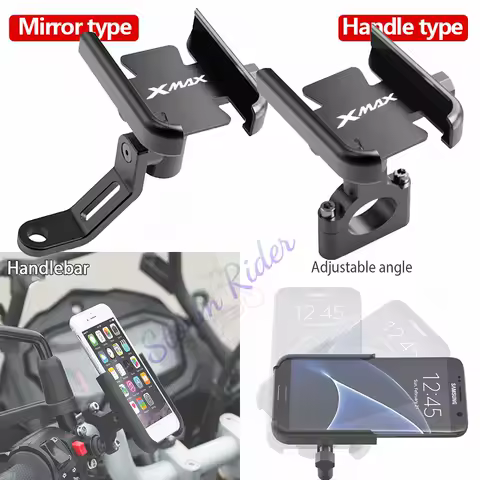 For YAMAHA XMAX X-MAX 125 250 300 400 Aluminum Bicycle Mobile Phone Holder Handlebar GPS Stand Bracket Motorcycle