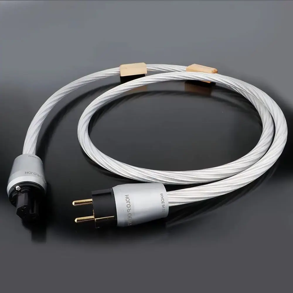 

Nordost Odin 2 Power Cord Generation 2 Hifi Silver Power Cable 8N OCC Slive plated US EU Plug Socket Connector AC Cord Line