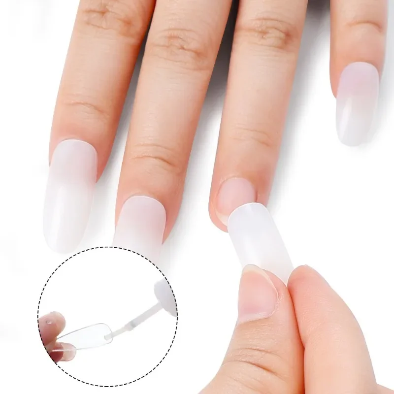 Colle à ongles transparente avec brosse, colle à séchage rapide pour faux ongles, accessoires d'art d'ongle acrylique, outil de manucure en biscuits adhésif