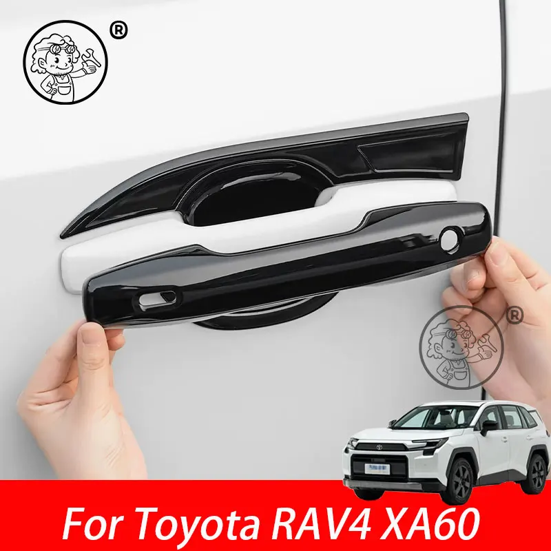 

For Toyota RAV4 XA60 6TH 2026 2027 Car Door Pull Doorknob Catch Door Handle Bowl Cap Decoration Cover Trim Accsesories
