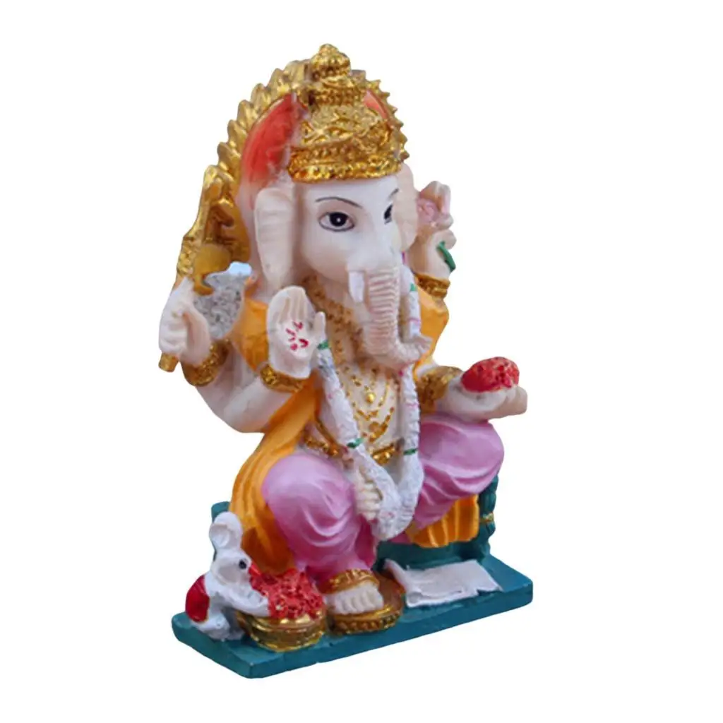 Petite statue de déité simulée, figurines de Bouddha, sculpture d'éléphant pour la décoration de table et de la maison